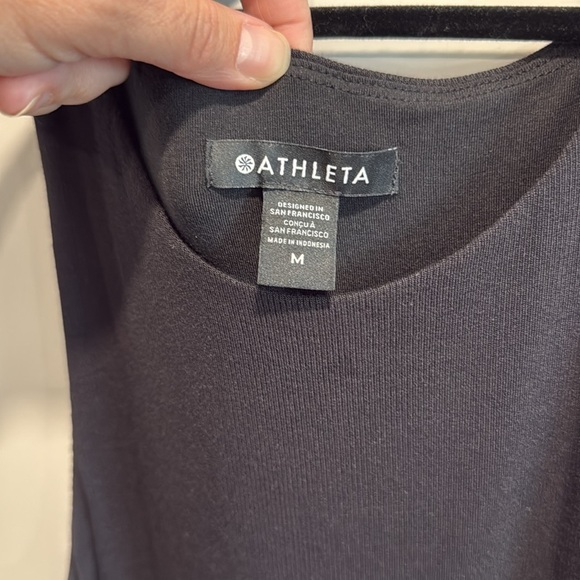 Athleta SANTORINI THERA RIB DRESS Black New Medium - Picture 6 of 11